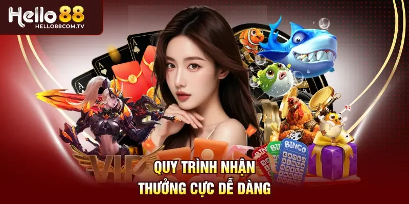 Quy trình nhận thưởng cực dễ dàng